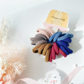MANGO JELLY Metal Free Hair Ties 3cm 24P Earth Tone Twin Pack - Super Soft & Stretchy