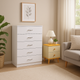 NNECN 5 Layer White Drawer Chest Storage with Bedside Table – view 3