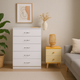 NNECN 5 Layer White Drawer Chest Storage with Bedside Table – view 4