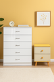 NNECN 5 Layer White Drawer Chest Storage with Bedside Table – view 5