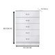 NNECN 5 Layer White Drawer Chest Storage with Bedside Table – view 7