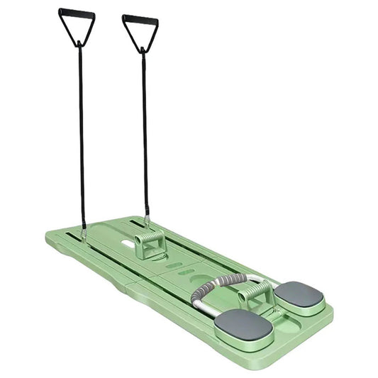 NNETM 4-in-1 Pilates Board V728-TM000967 - Strength Training with Push-Up Bars, Ab Roller, Resistance Bands