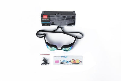 Adult mirrored lens swimming goggles gold