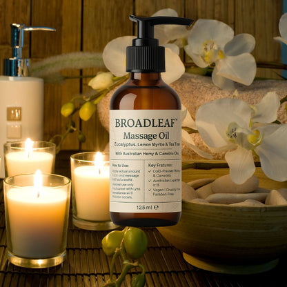 Premium Broadleaf Hemp & Camelina Massage Oil with Australian Essentials