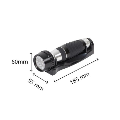 Wall Mounted Hotel Emergency Torch - ABS Construction, 3x AA Battery