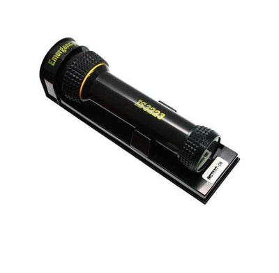 Wall Mounted Hotel Emergency Torch - Aluminium Alloy, 2x D Battery