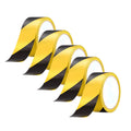 Zebra Lines Self-Adhesive Floor Marking Tape DFMT0001, Black & Yellow, 50mm x 22m, Indoor/Outdoor Use
