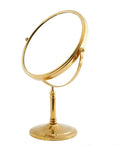 Dolphy 5X & 1X Magnifying Mirror DMMR0019 - LED Halo, 8" Gold, 360° Swivel, Freestanding