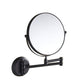 Dolphy 5X & 1X Wall Mount Magnifying Mirror, Matte Black, DMMR0031, 360° Swivel, 8" Diameter, Stainless Steel