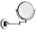 Dolphy 3X & 1X Wall Mount Magnifying Mirror, Solid Brass, Chrome, 8" Diameter, DMMR0037
