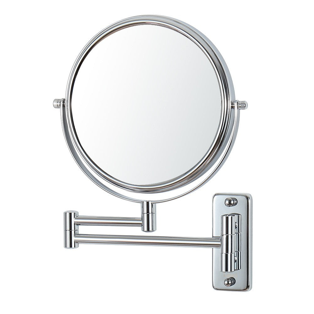 Dolphy Magnifying Mirror DMMR0038, Dual-Sided 1X/3X, Wall Mounted, Silver Chrome, 8" Diameter