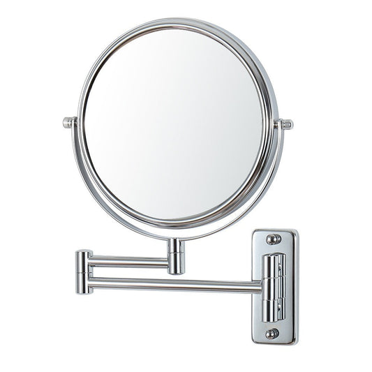 Dolphy Magnifying Mirror DMMR0038, Dual-Sided 1X/3X, Wall Mounted, Silver Chrome, 8" Diameter