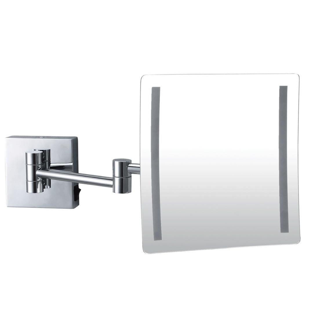 Dolphy 3X Magnifying Mirror Wall Mount, Silver, DMMR0042, 180° Swivel, 13.5" Extension