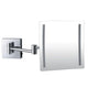 Dolphy 3X Magnifying Mirror Wall Mount, Silver, DMMR0042, 180° Swivel, 13.5" Extension