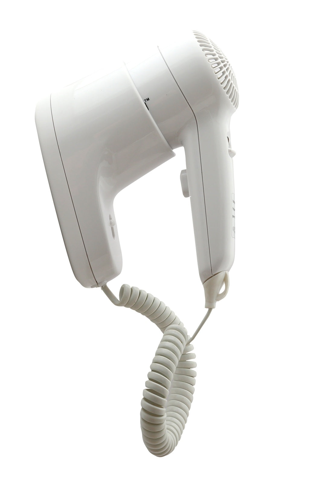Dolphy Wall-Mounted Hair Dryer 1200W, ABS Plastic, White, Quiet, Energy-Efficient, Fast Drying