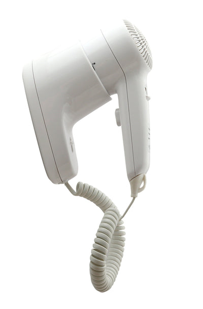 Dolphy Wall-Mounted Hair Dryer 1200W, ABS Plastic, White, Quiet, Energy-Efficient, Fast Drying