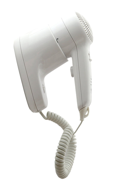 Dolphy Wall-Mounted Hair Dryer 1200W, ABS Plastic, White, Quiet, Energy-Efficient, Fast Drying