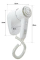 Dolphy Wall-Mounted Hair Dryer 1200W, ABS Plastic, White, Quiet, Energy-Efficient, Fast Drying – view 3