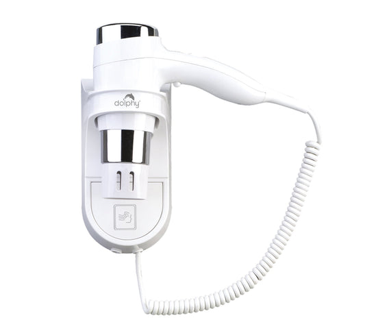 Dolphy Wall-Mounted Hair Dryer 1875W DPHD0022, 2-Speed, 3-Temp, ABS, White