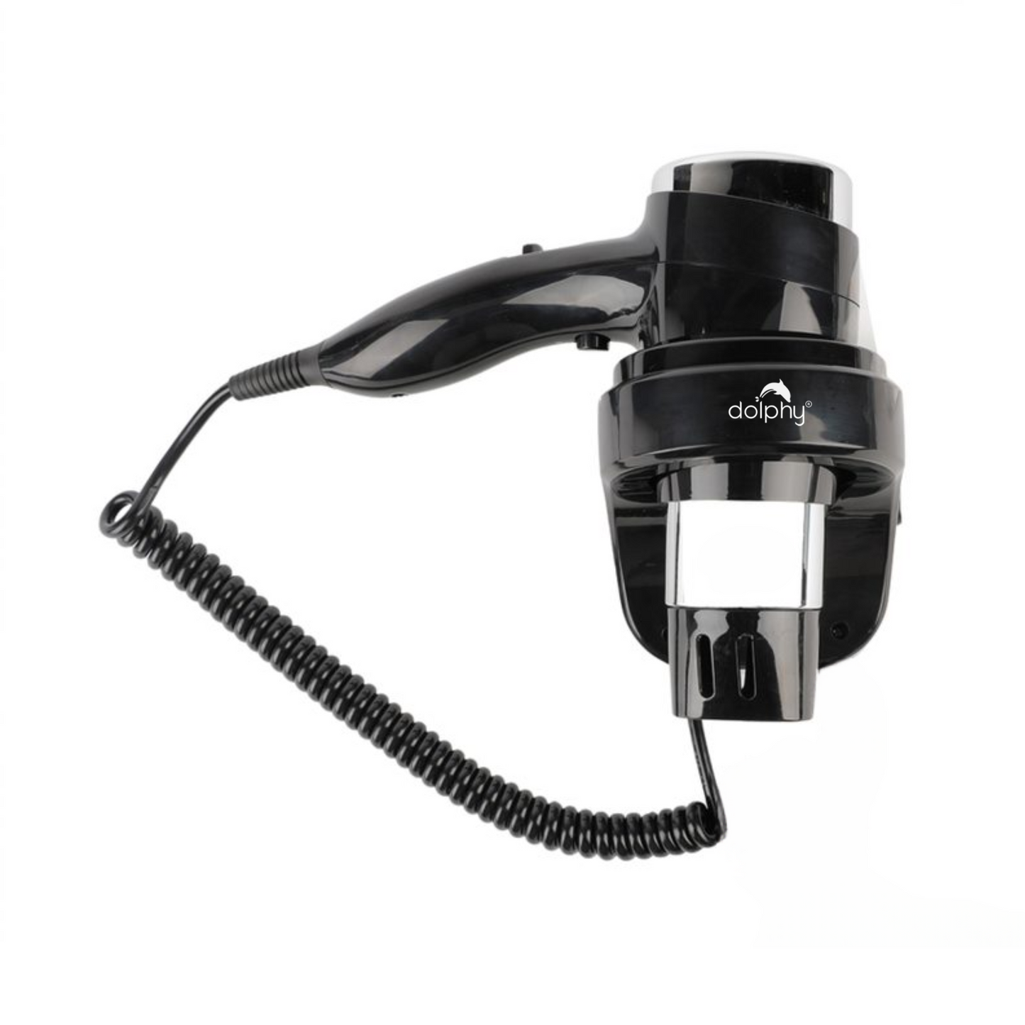 Dolphy Wall-Mounted Hair Dryer 1875W Black - DPHD0023, Dual Speed, AC Motor, AS/NZS Compliant