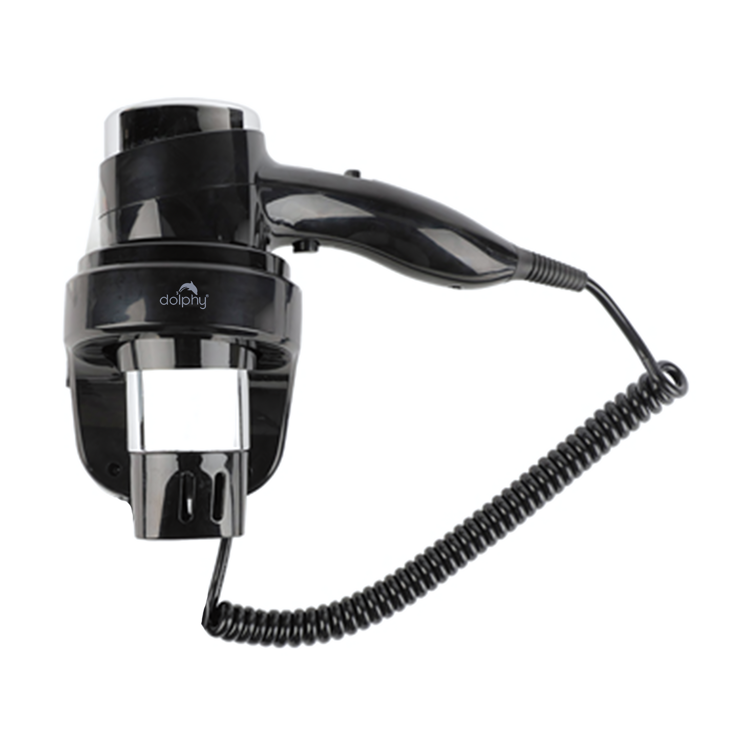 Dolphy Wall-Mounted Hair Dryer 1875W Black - DPHD0023, Dual Speed, AC Motor, AS/NZS Compliant