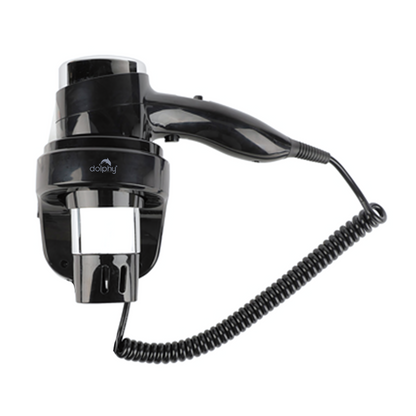 Dolphy Wall-Mounted Hair Dryer 1875W Black - DPHD0023, Dual Speed, AC Motor, AS/NZS Compliant