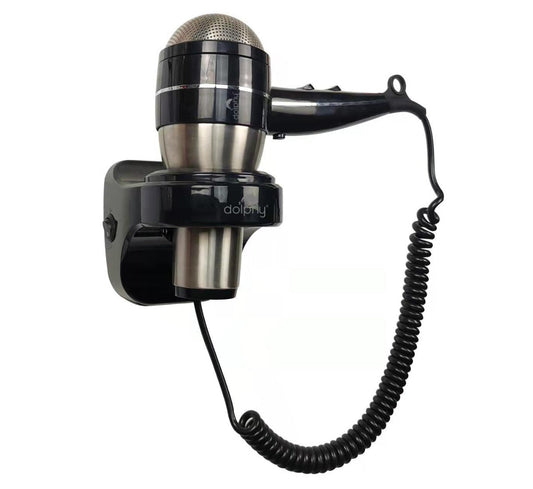 Dolphy Wall-Mounted Hair Dryer 1875W Black, Dual Speed, AC Motor, AS/NZS Compliant - DPHD0024