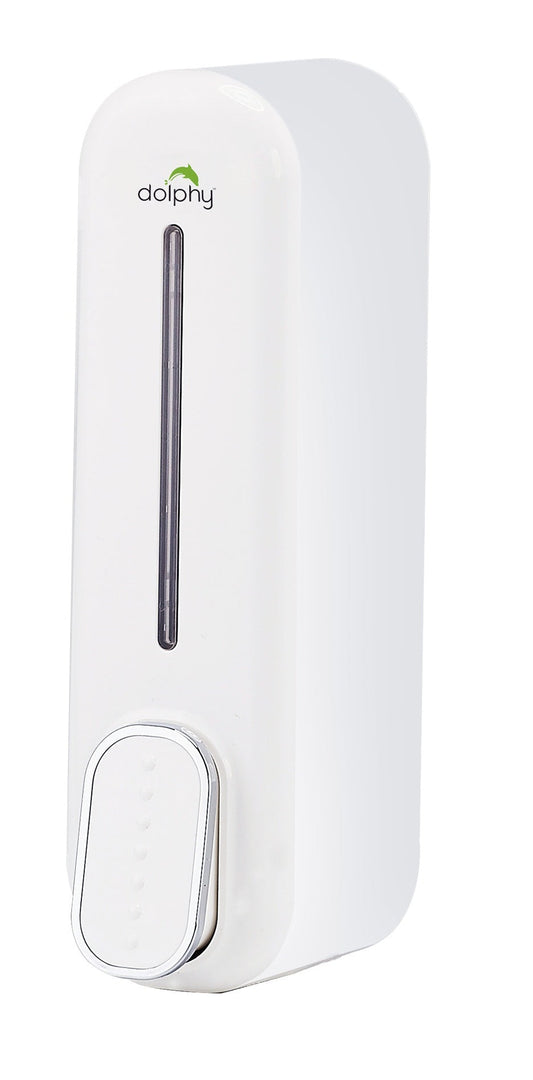 Dolphy Manual Soap Dispenser 300ml DSDR0018, ABS Plastic, Wall Mount, White - Auzzistore