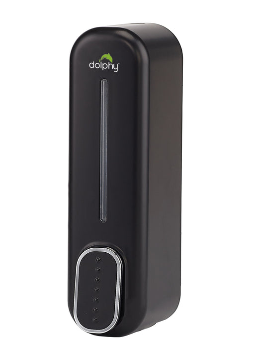 Dolphy Manual Soap Dispenser 300ml Black - ABS Plastic, Easy Refill, Wall Mount, Versatile Use - Auzzistore