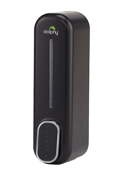 Dolphy Manual Soap Dispenser 300ml Black - ABS Plastic, Easy Refill, Wall Mount, Versatile Use