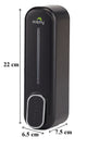 Dolphy Manual Soap Dispenser 300ml Black - ABS Plastic, Easy Refill, Wall Mount, Versatile Use – view 3