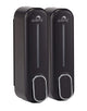 Dolphy Manual Soap Dispenser 300ml Pack of 2 - Black, ABS Plastic, Wall Mount, Easy Refill