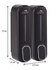 Dolphy Manual Soap Dispenser 300ml Pack of 2 - Black, ABS Plastic, Wall Mount, Easy Refill – view 3