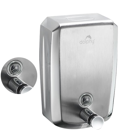 Dolphy Stainless Steel Soap Dispenser 1000ml DSDR0037, Manual, 304 Stainless, Silver, Easy Refill – view 2