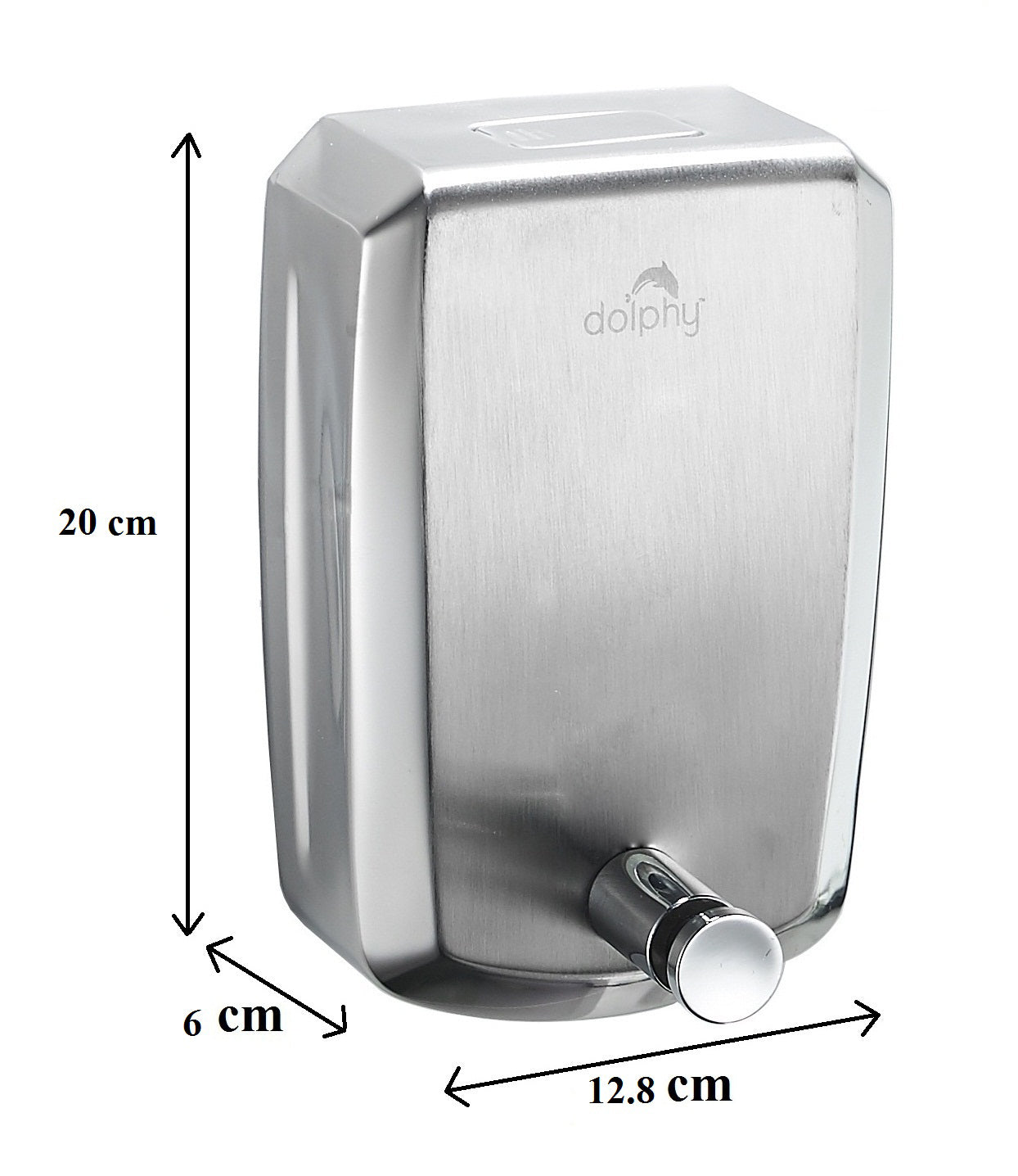 Dolphy Stainless Steel Soap Dispenser 1000ml DSDR0037, Manual, 304 Stainless, Silver, Easy Refill