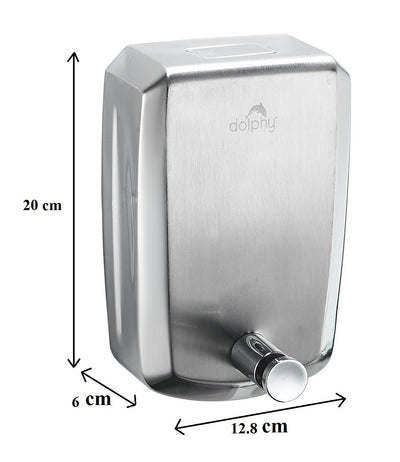 Dolphy Stainless Steel Soap Dispenser 1000ml DSDR0037, Manual, 304 Stainless, Silver, Easy Refill