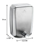 Dolphy Stainless Steel Soap Dispenser 1000ml DSDR0037, Manual, 304 Stainless, Silver, Easy Refill – view 3
