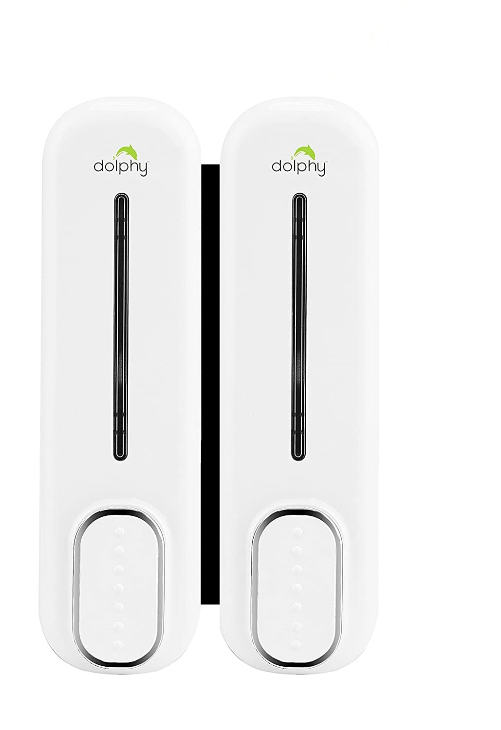 Dolphy Manual Soap Dispenser 300ml Pack of 2, ABS Plastic, Wall Mount, White, DSDR0043