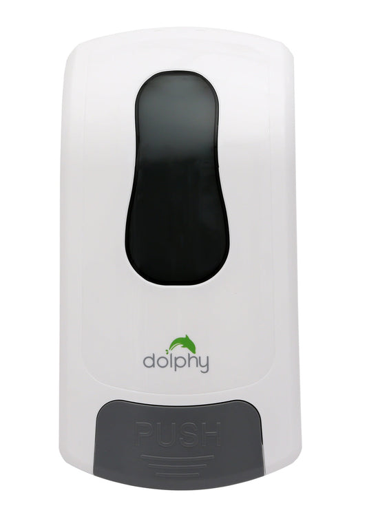 Dolphy Manual Soap-Sanitiser Dispenser 1000ML White DSDR0045 ABS Plastic Refillable Key Lock