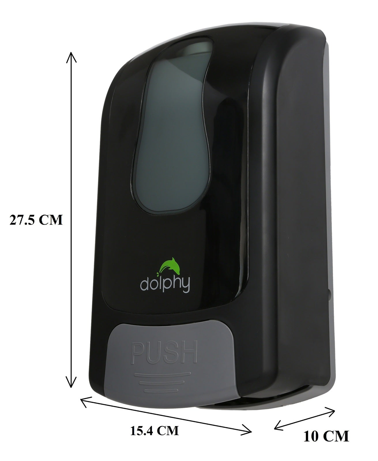 Dolphy Manual Foam Dispenser 1000ML Black, ABS Plastic, Key Lock, Refillable, DSDR0050
