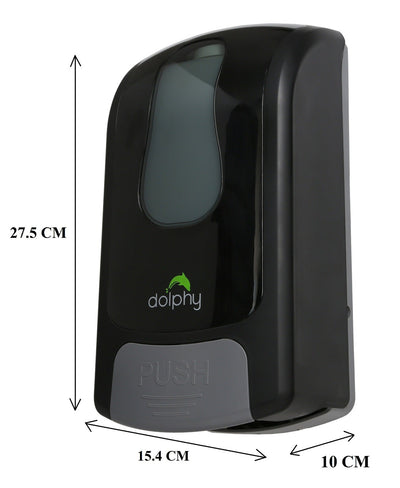 Dolphy Manual Foam Dispenser 1000ML Black, ABS Plastic, Key Lock, Refillable, DSDR0050