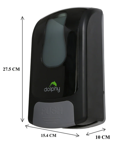 Dolphy Manual Foam Dispenser 1000ML Black, ABS Plastic, Key Lock, Refillable, DSDR0050