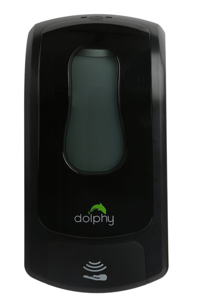 Dolphy Automatic Foam Sanitiser Dispenser 1000ML Black DSDR0052 Touch-Free Refillable ABS Plastic