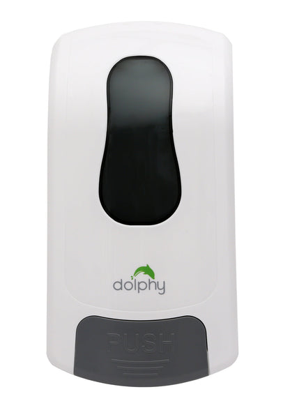 Dolphy Manual Soap-Sanitiser Dispenser 1000ML White Spray DSDR0055 ABS Plastic Refillable