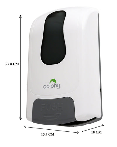 Dolphy Manual Soap-Sanitiser Dispenser 1000ML White Spray DSDR0055 ABS Plastic Refillable