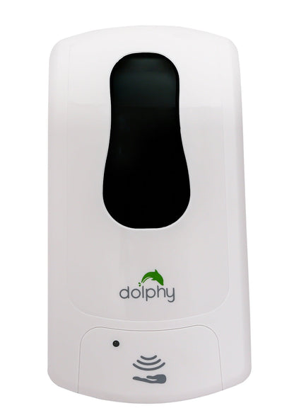 Dolphy Classic Automatic Sanitiser Dispenser 1000ML White, Touch-Free, Refillable, ABS Plastic