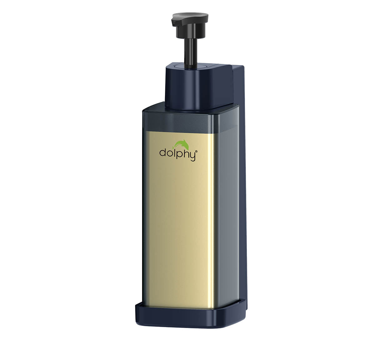 Dolphy Manual Soap Dispenser 300ml, Clear, ABS Plastic, DSDR0136, Versatile for Soap & Sanitizer