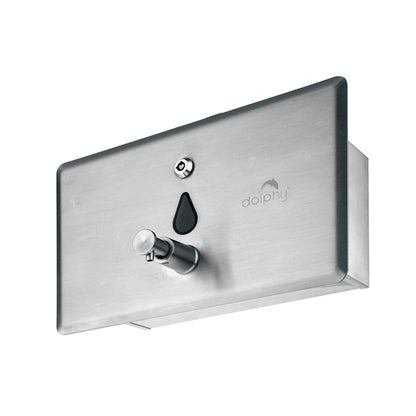 Dolphy Stainless Steel Soap Dispenser 1400ml DSDR0147, Manual, Heavy Duty, Silver, Easy Refill