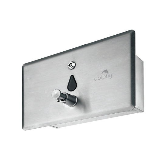 Dolphy Stainless Steel Soap Dispenser 1400ml DSDR0147, Manual, Heavy Duty, Silver, Easy Refill