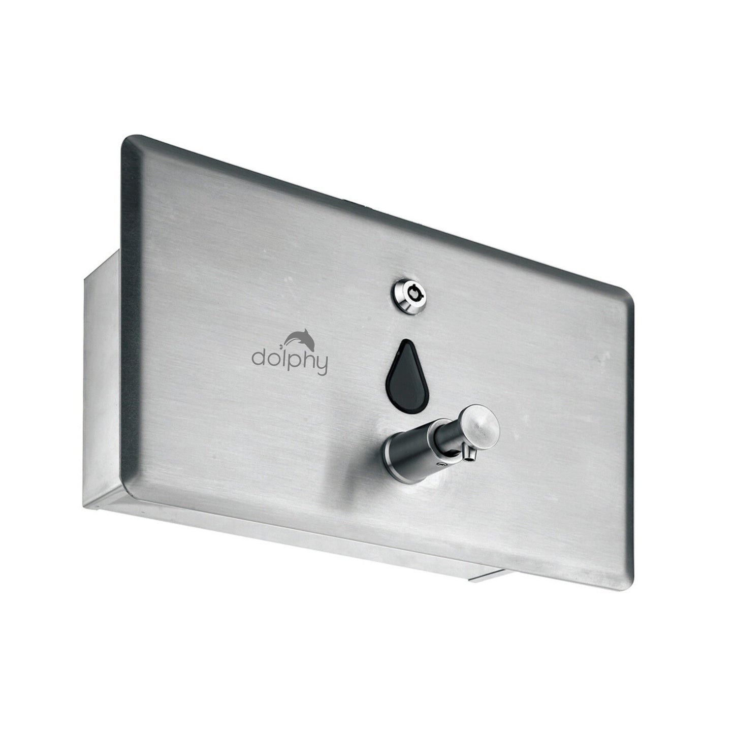 Dolphy Stainless Steel Soap Dispenser 1400ml DSDR0147, Manual, Heavy Duty, Silver, Easy Refill